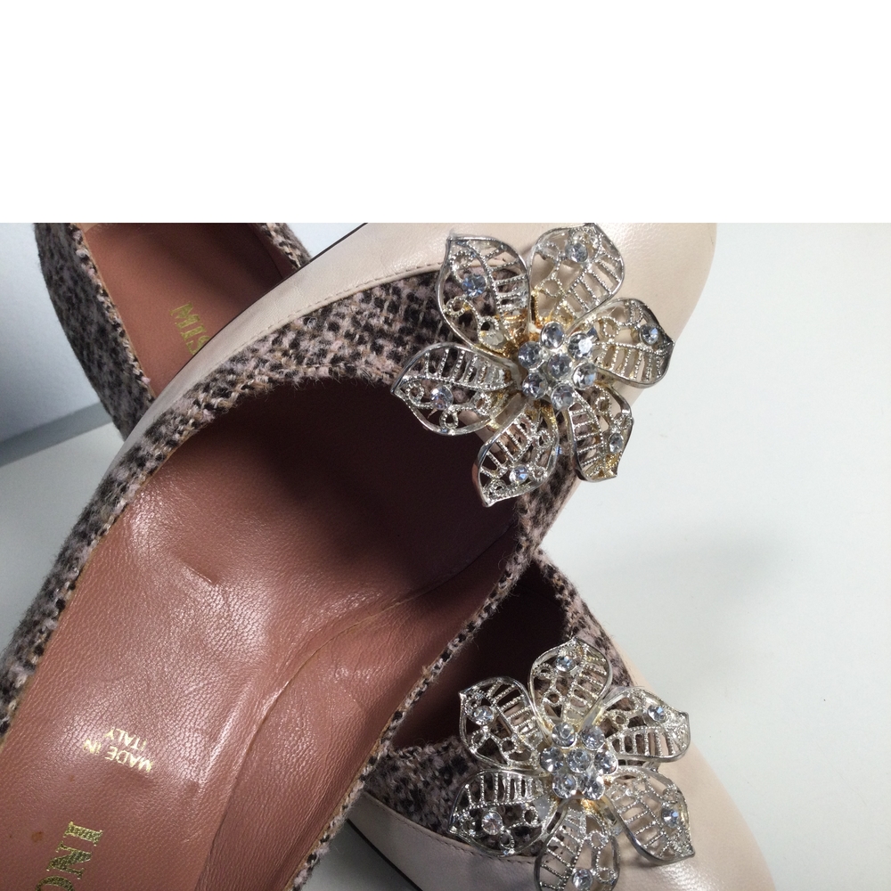 Missoni Italy Heels Women Beige US 7.5 - Picture 9 of 9